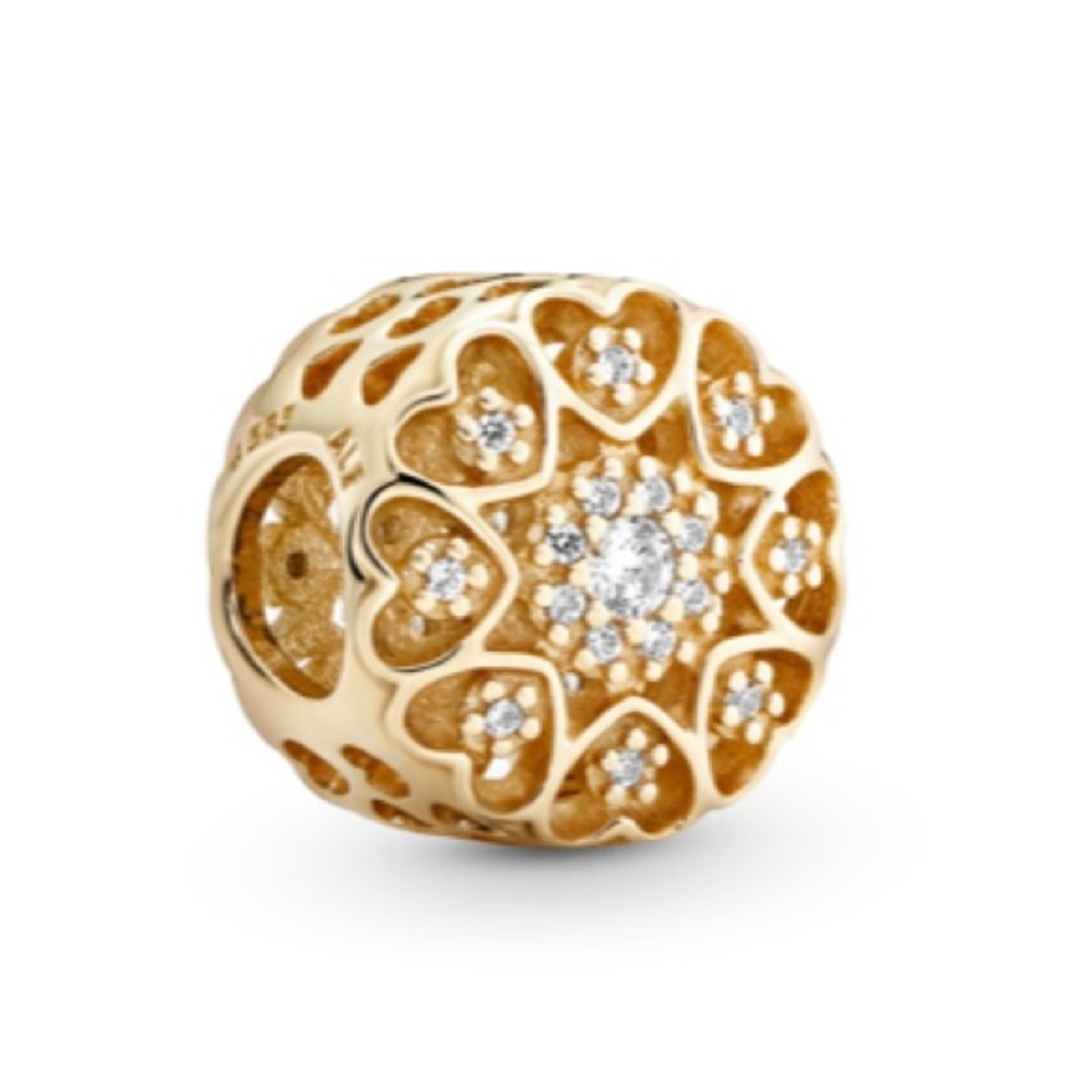 Pandora 14kt Hearts of Gold Charm for Bracelets